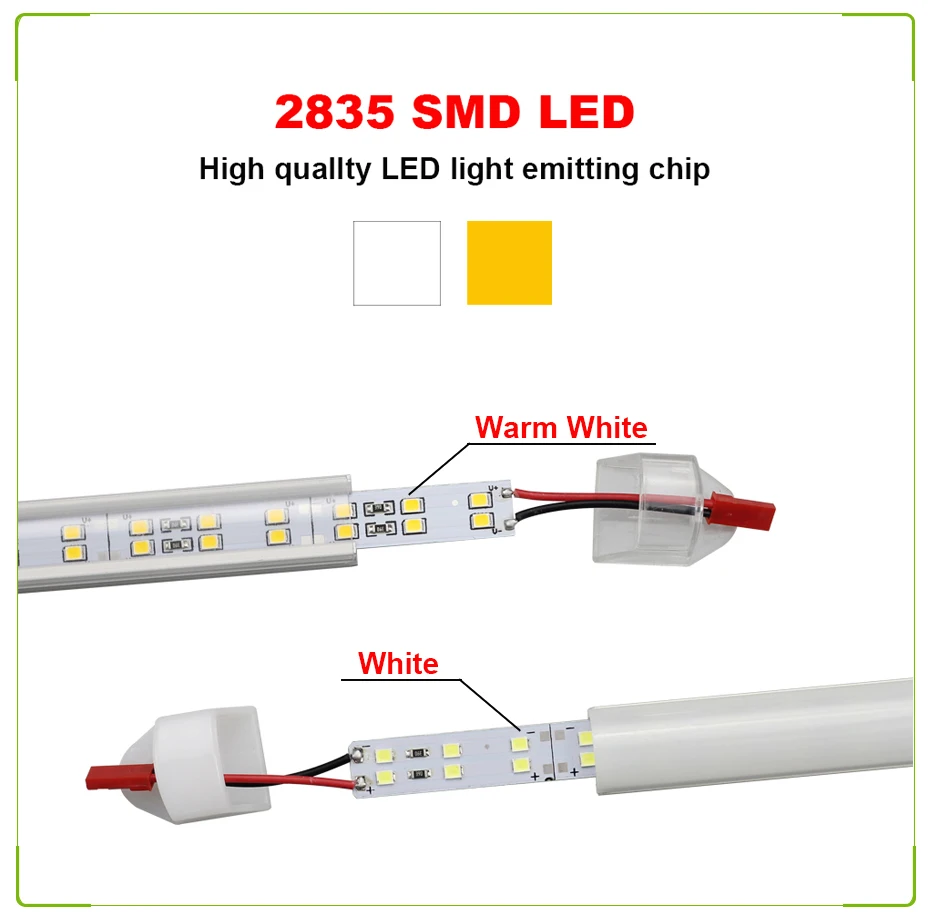 Светильник 12 вольт светодиодный s двухрядные светодиодные бар свет+ алюминиевый профиль+ крышка ПК яркая жесткая полоса свет трубкиподсветка на кухню