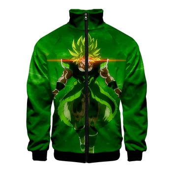 

Dragon Ball 3D printed Fashion Stand Collar Zipper Sweatshirt Hoodies Men Casual Cardigan zip jacket Coat Male Hoody Tracksuit