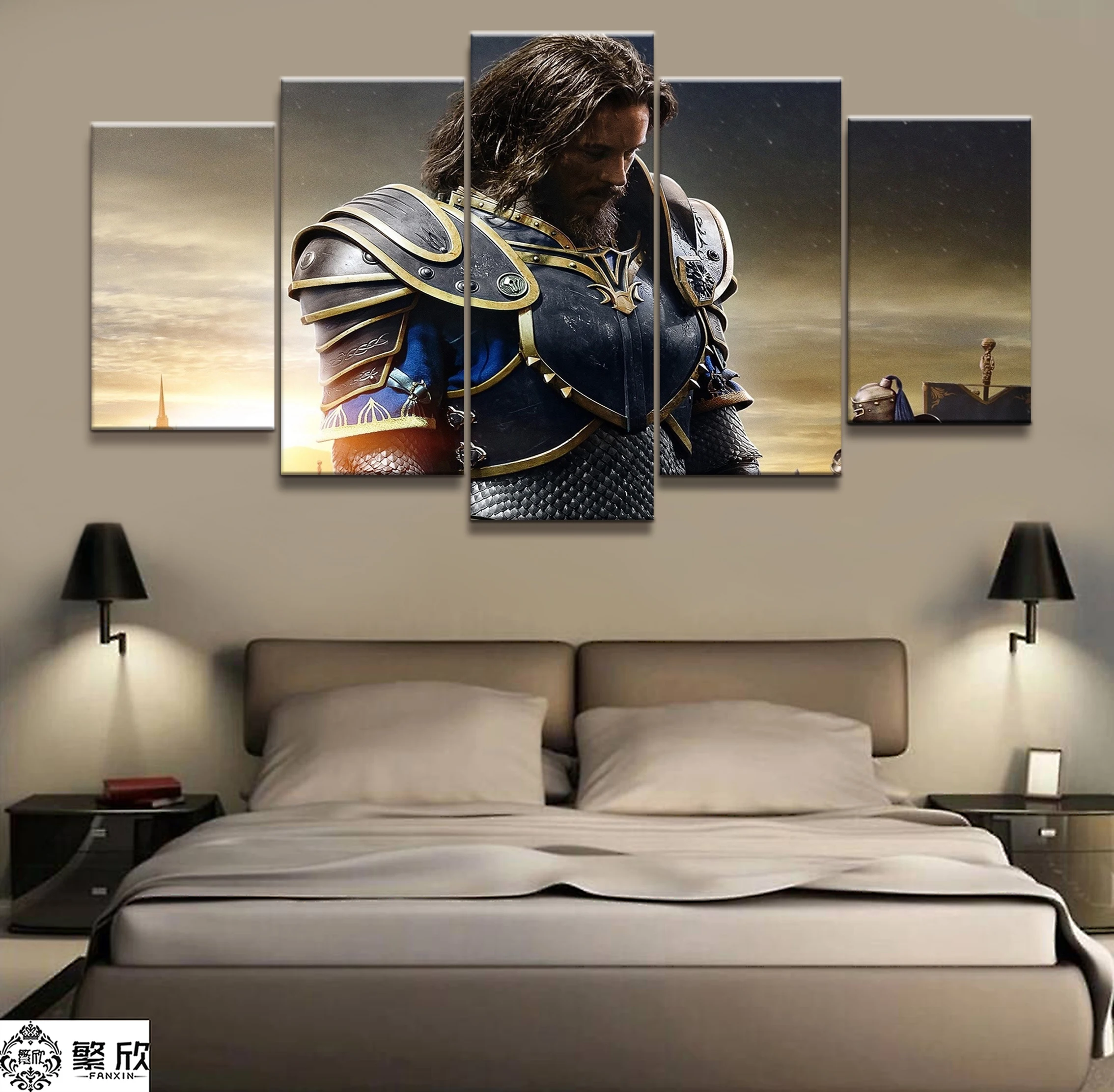  5 Piece Video Game WOW Warcraft DOTA 2 Painting Poster Decorative Mural Art Room Wall Decor Canvas 