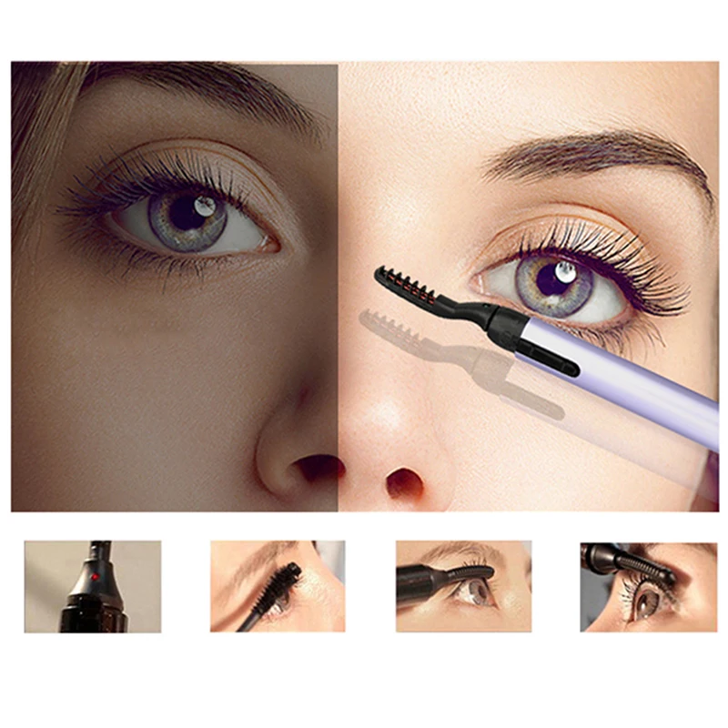 

Electric Heated EyelashCurler Pen Beauty Makeup Cosmetic Perfect Big Eyes Remover Clip Eyebrow Eye Lashes Tweezers for Women