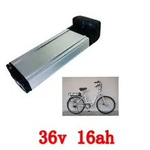 36v 16AH rear rack shelf electric bike battery lithium battery power battery,bottom discharge port,Aluminum housing,with charger