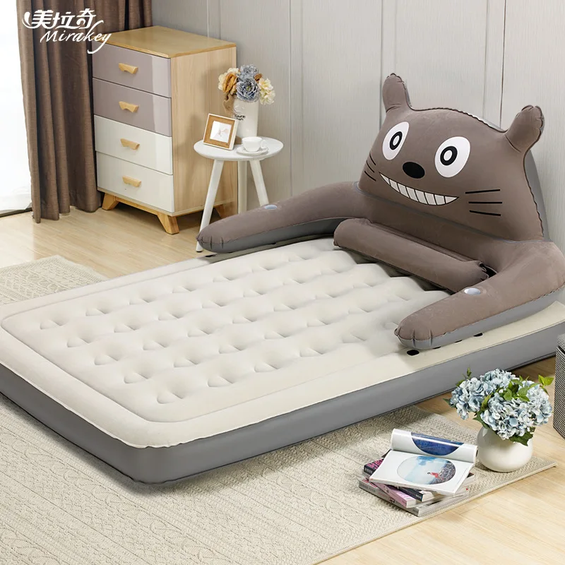  152*203*22cm Air Mattress Cartoon Back Mattress Home Bedroom Air Bed Beach Mat lazy sofa Inflatable