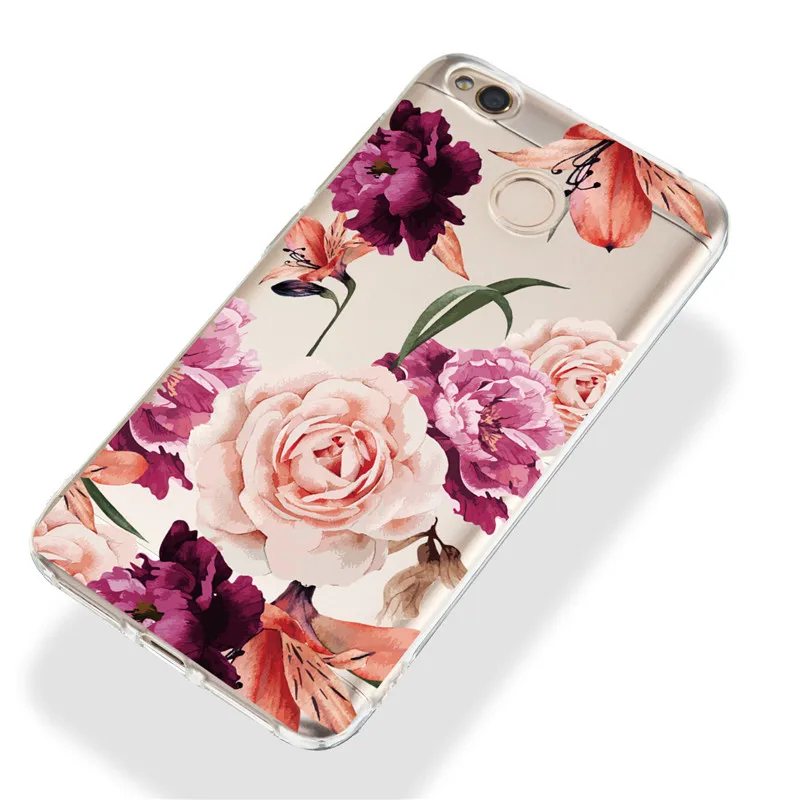 3D Relief Flower Pattern Clear TPU Case (23)