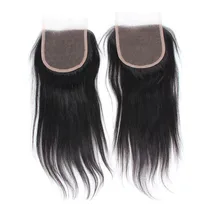 7A Virgin Hair Closure Brazilian Straight Closure Silk Lace Free Part Closure Unprocessed Virgin Hair Closure Bleached Knots