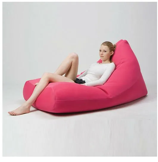 Cover only No Filler-black back support bean bag chair , newspaper reading beanbag sofa seat