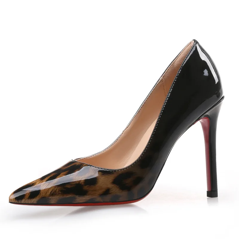 

New 2019 Women pumps Elegant pointed toe patent leather office lady Shoes Spring Summer High heels Wedding Bridal Shoes woman