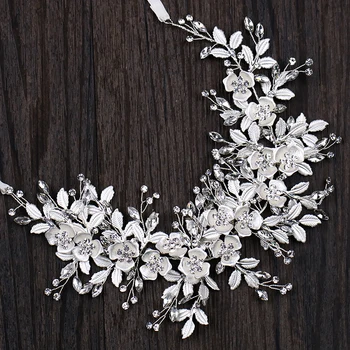

Fashion Silver Color Crystal Hair Accessories Rhinestone Headbands Women Bridal Hairband High Quality Wedding Hair Jewelry Gift