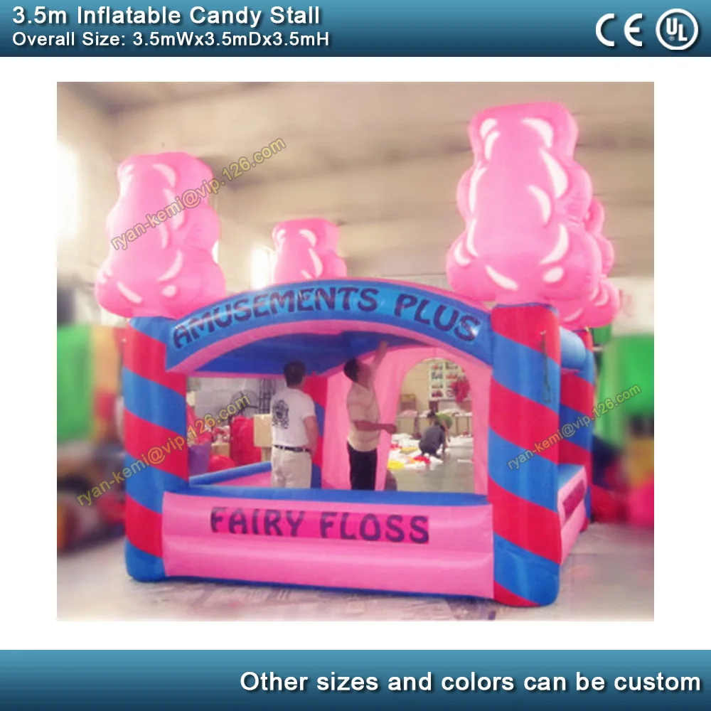 3.5m inflatable candy stall carnival inflatable popcorn station bar portable inflatable sweet booth cabin outdoor events tent 2