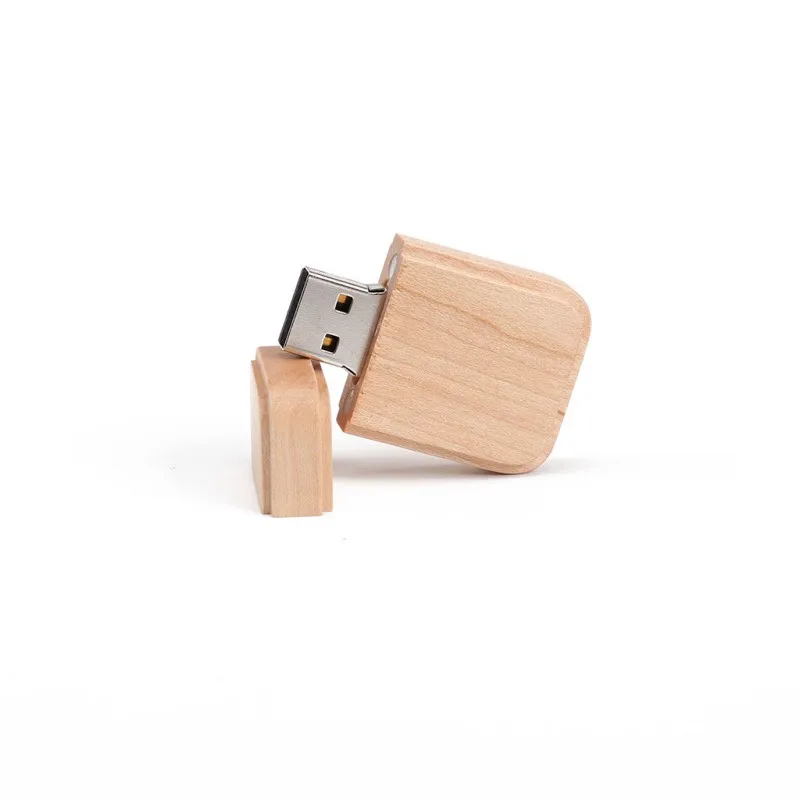 

For PC cars Bluetooth speakers TVs 16G Maple Wood Small Rounded Rectangular USB 2.0 Memory Stick Thumb Pen Flash Drive U-Disk