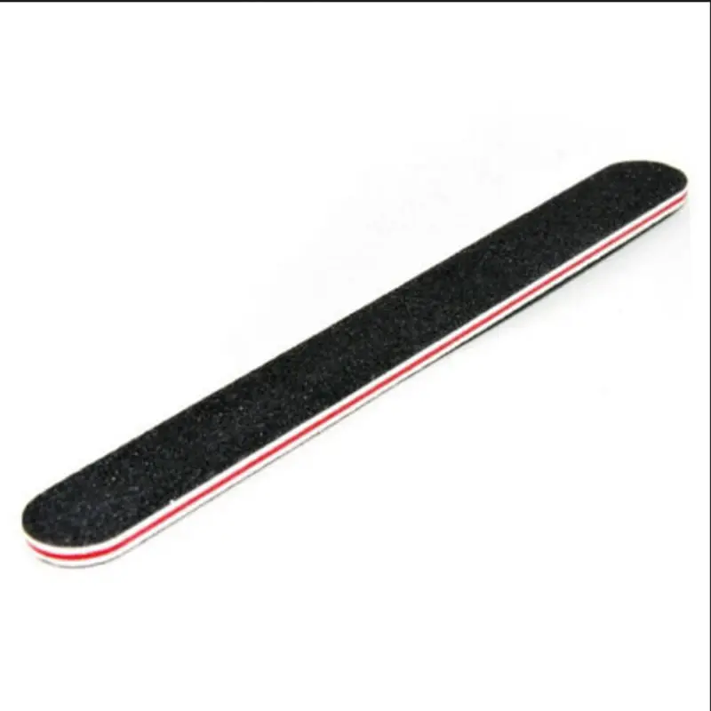 

1pcs Black Straight Nail Files 100/180 Durable Buffing Grit Sand Fing Nail Art Tool Accessories Sanding File UV Gel Polish Tools