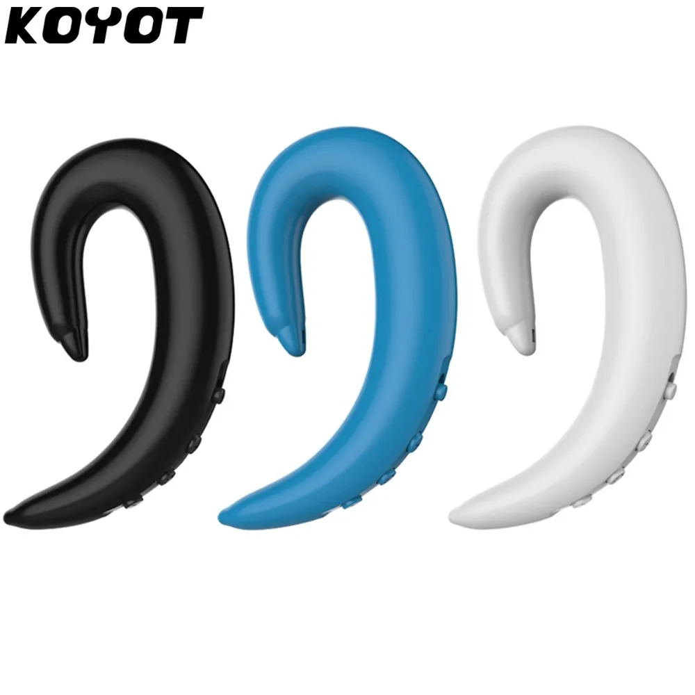 

KOYOT Bluetooth 4.2 Dolphin Earphone Bone Conduction Earhook Wireless Sport Headphone Hands-free Headset with Mic for iphone X U