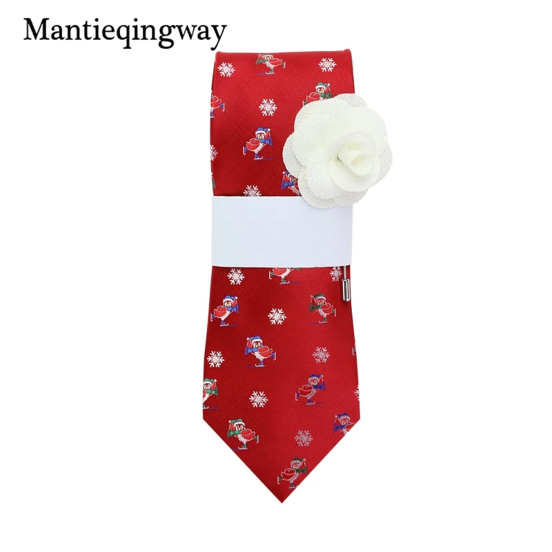 Mantieqingway Рождество хлопок Галстуки брошь свадебные Бизнес Костюмы Для Мужчин's Галстуки vestidos тонкий Средства ухода за кожей шеи галстук Gravatas corbatas