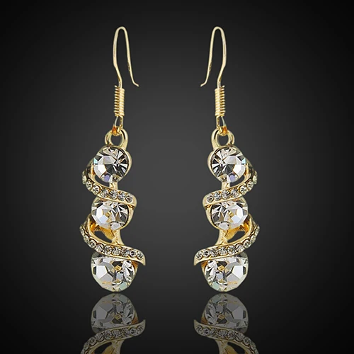 Женские модные серьги со стразами с крючком для банкета|hook earrings|earrings fashionrhinestone