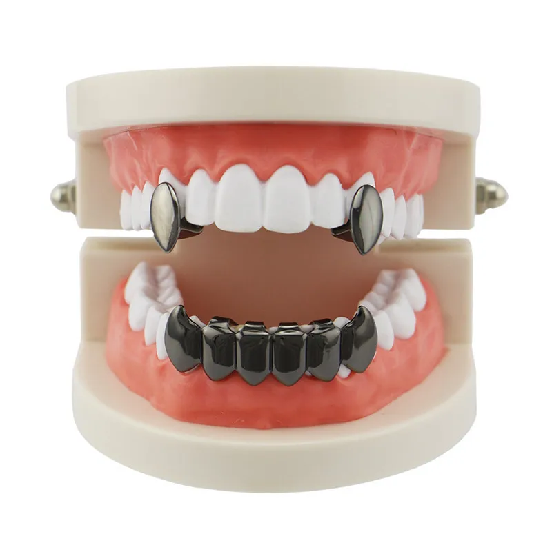 

Mainlead 3pcs DIY Teeth Grillz Vampire Fang Grills Punk Gold Tooth Grills Dental Cosplay Hip Hop Jewelry Party Gift