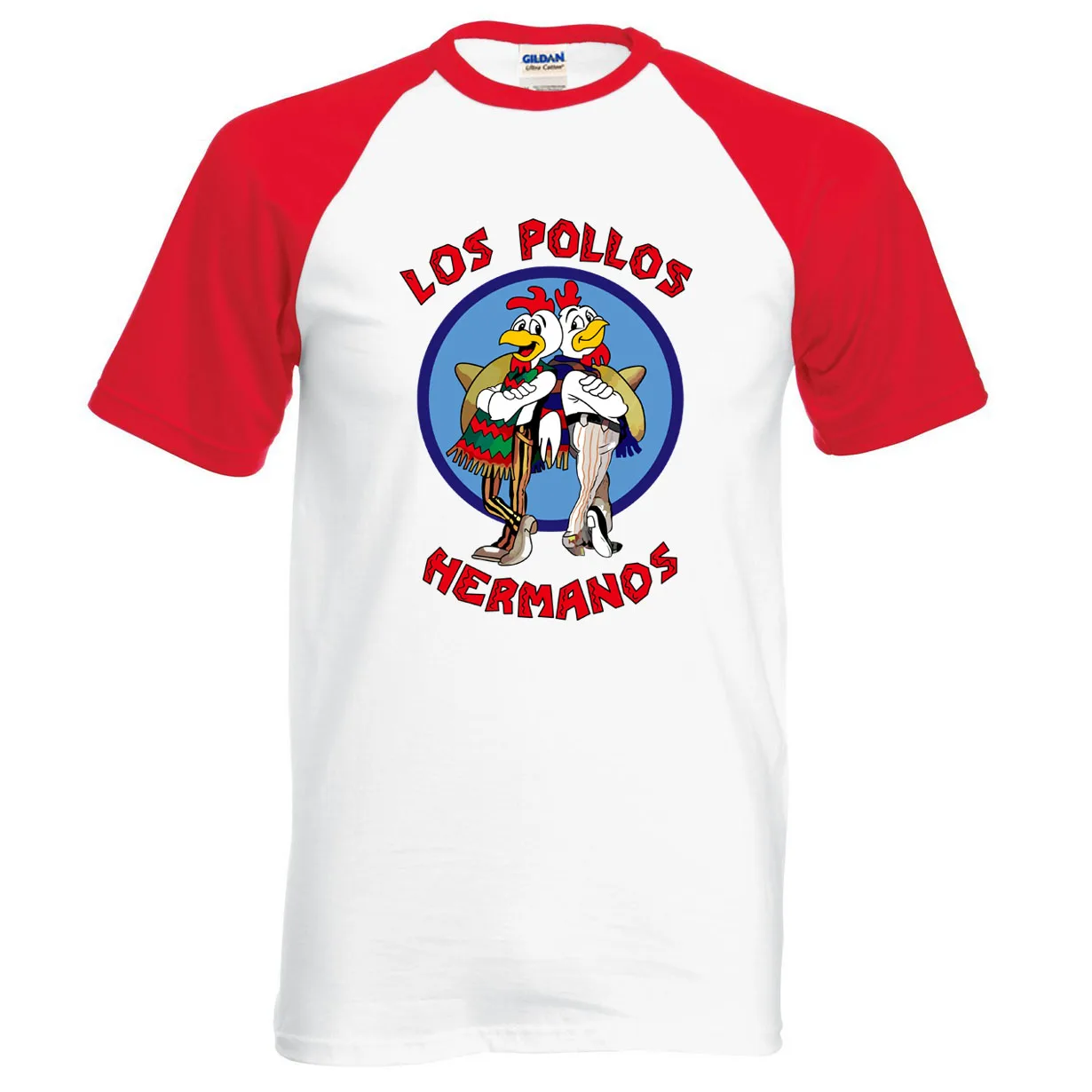 

New Arrival Breaking Bad LOS POLLOS Hermanos T Shirt Chicken Brothers 2019 summer 100% cotton cartoon casual raglan tee for fans