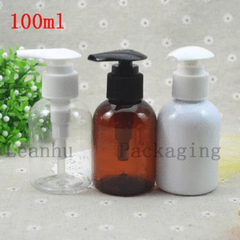 

100ml Empty Plastic Bottles For Emulsion, Bath Dew, Shampoo Containers, Squeeze Makeup Refillable Bottles Airless Pump Bottles
