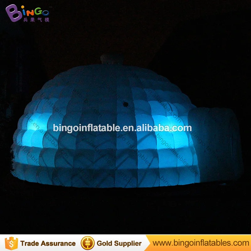  LED lighting 6X3 meters inflatable igloo / inflatable snow igloo / inflatable igloo for kids toy te