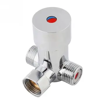 G1/2 Hot Cold Water Mixing Valve Thermostatic Mixer Temperature Control Mixing Valve Sensor for Bathroom Shower Faucet Taps solar temperature control valve electric water heater hot bathroom faucet automatic mixing water adjustment thermostatic valve