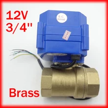 3/4 ''латунь микро электрический шаровой клапан 12 V Напряжение CWX-15Q, 2-ходовой моторизованный шаровой клапан для DN20