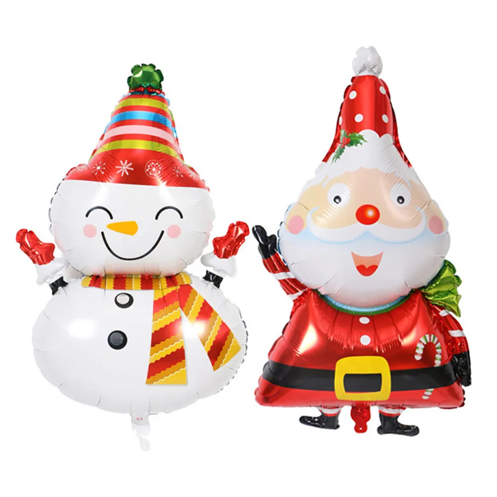 

1pc Merry Christmas Tree Ball Aluminum Birthday Party Large Decoration large inflatable Santa Claus Snowman Helium Foil Balloon