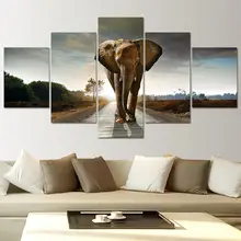Kostenloser Versand Elephant Morden Abstrakte Malerei Canvas Ausgangsdekoration-wand Bilder Für Wohnzimmer Leinwand