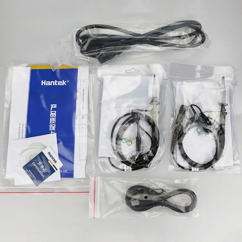 Hantek DSO5102P Цифровой осциллограф Lcd USB 1Gsa/S 100 МГц 17,8 см TFT Ручной Osciloscopio 40K 2CH