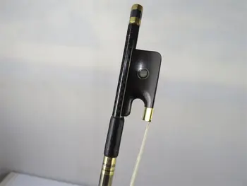 

1pcs ebony frog Strong plaid black Carbon fiber VIOLA bow,Copper Mounted