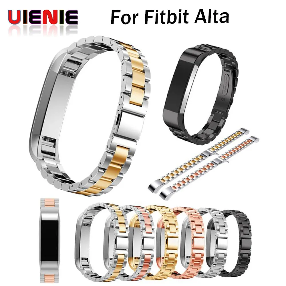 

UIENIE strap For Fitbit Alta HR Replacement Band for fitbit Alta wristband Stainless Steel Bracelet metal smart Watch Band