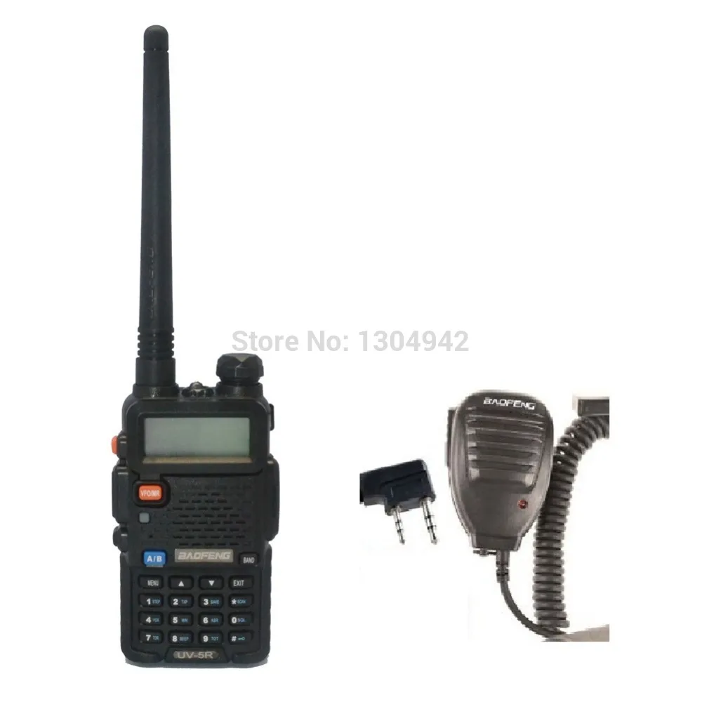 Портативная Двухдиапазонная Любительская рация BAOFENG UV 5R VHF/UHF с микрофоном|walkie