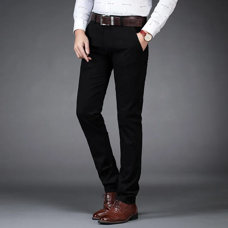 NIGRITY, брендовые новые мужские повседневные брюки, высокая эластичность, эластичная ткань, обтягивающие, тонкие, режущие брюки, карман, значок размера плюс 42