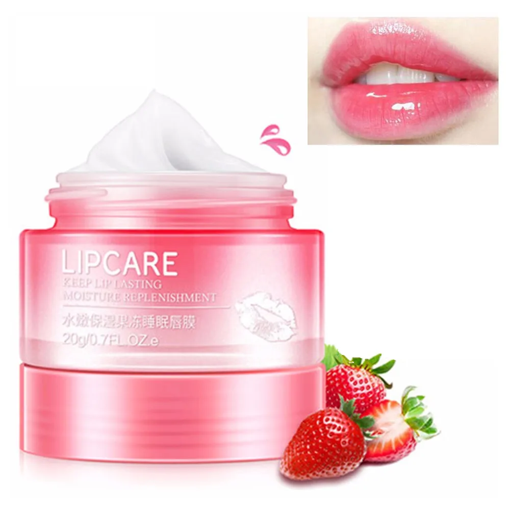 Natural Strawberry Essence Lip Balm Sleep Lip Mask 20g Long Term