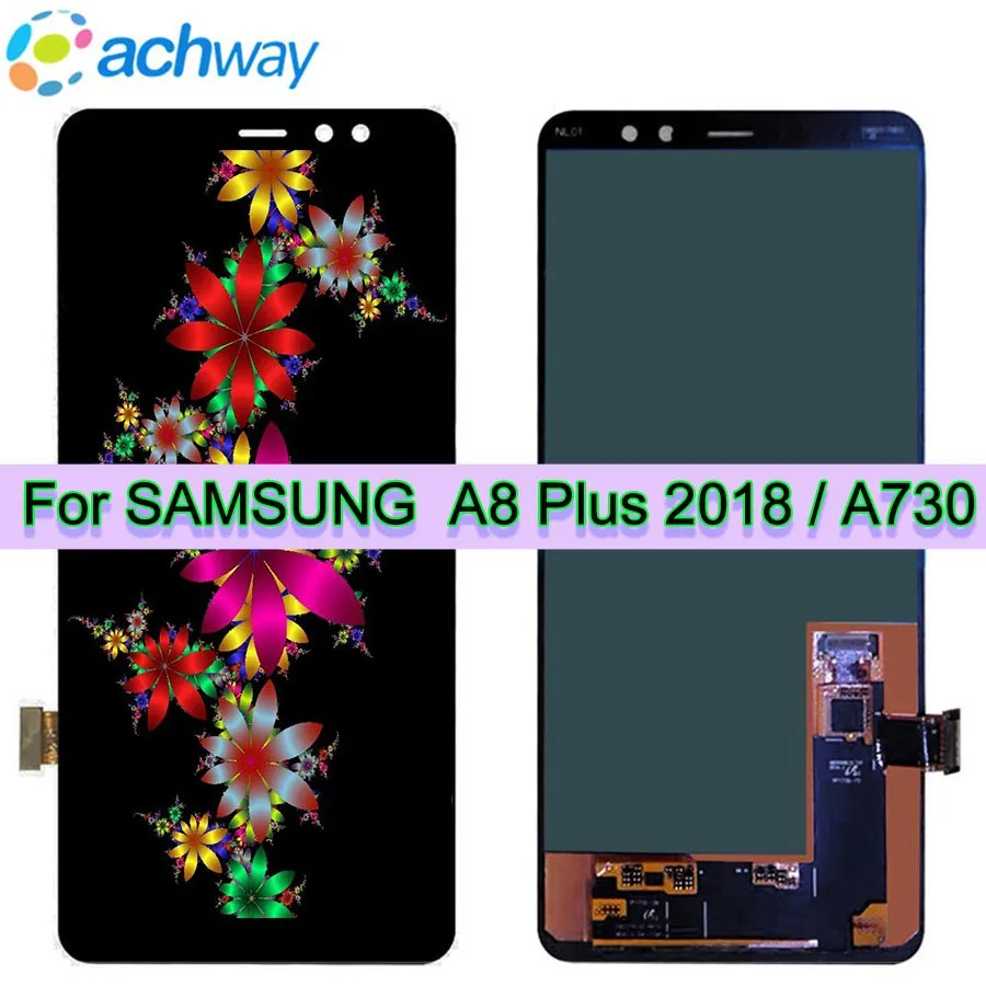 Super AMOLED для 6 0 &quotЖК-дисплея SAMSUNG Galaxy A8 Plus 2018 A730 + дигитайзер сенсорного экрана в