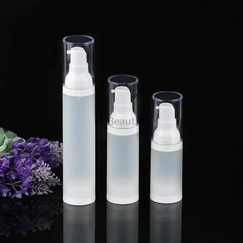 

15ml 30ml 50ml Frosted Body Bottles Clear Airless Vacuum Pump Empty Refillable Container Lotion Serum Cosmetic Liquid
