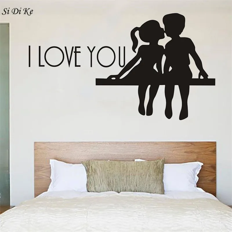 

Si Di Ke Infinity Symbol LOVE Bedroom Wall Decal Quotes Romantic Vinyl Wall Stickers Home Decor Kiss Wall Art Sticker