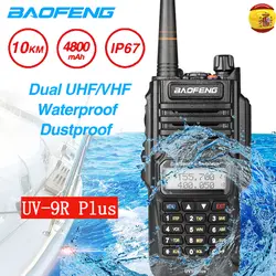 10 Вт Baofeng UV-9R Plus Walkie Talkie водонепроницаемый UV9R plus двухстороннее радио 9rhp портативный CB Ham радио двухдиапазонный FM приемопередатчик