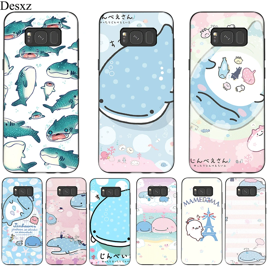 

Desxz Silicone Mobile Phone Case For Samsung S6 S7 Edge S8 S9 S10E S10 Plus Cover Japan Kawaii Whale Shark Bag