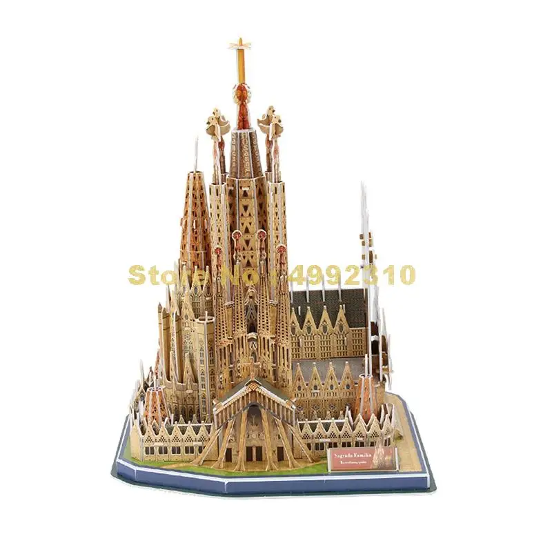 

194pcs world famous architecture paper model spain the cathedral of the holy family 3d puzzle Toy