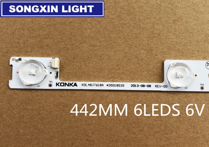 250PCS LED Strip Bar Backlight for KONKA KDL48JT618A KDL48SS618U 35018539 35018540 6 LED LIGHT(6 V) 442mm Original New
