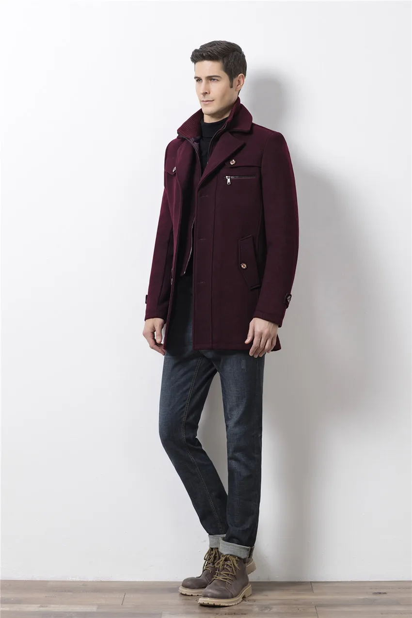 2018 Новая зимняя обувь, шерстяные стельки зауженное пальто впору куртки модная верхняя одежда; теплый человек повседневная куртка пальто