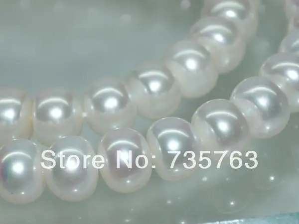 

xiuli 000254 Outstanding Natural Rare white 2strs AAA 10-11mm bread freshwater pearl