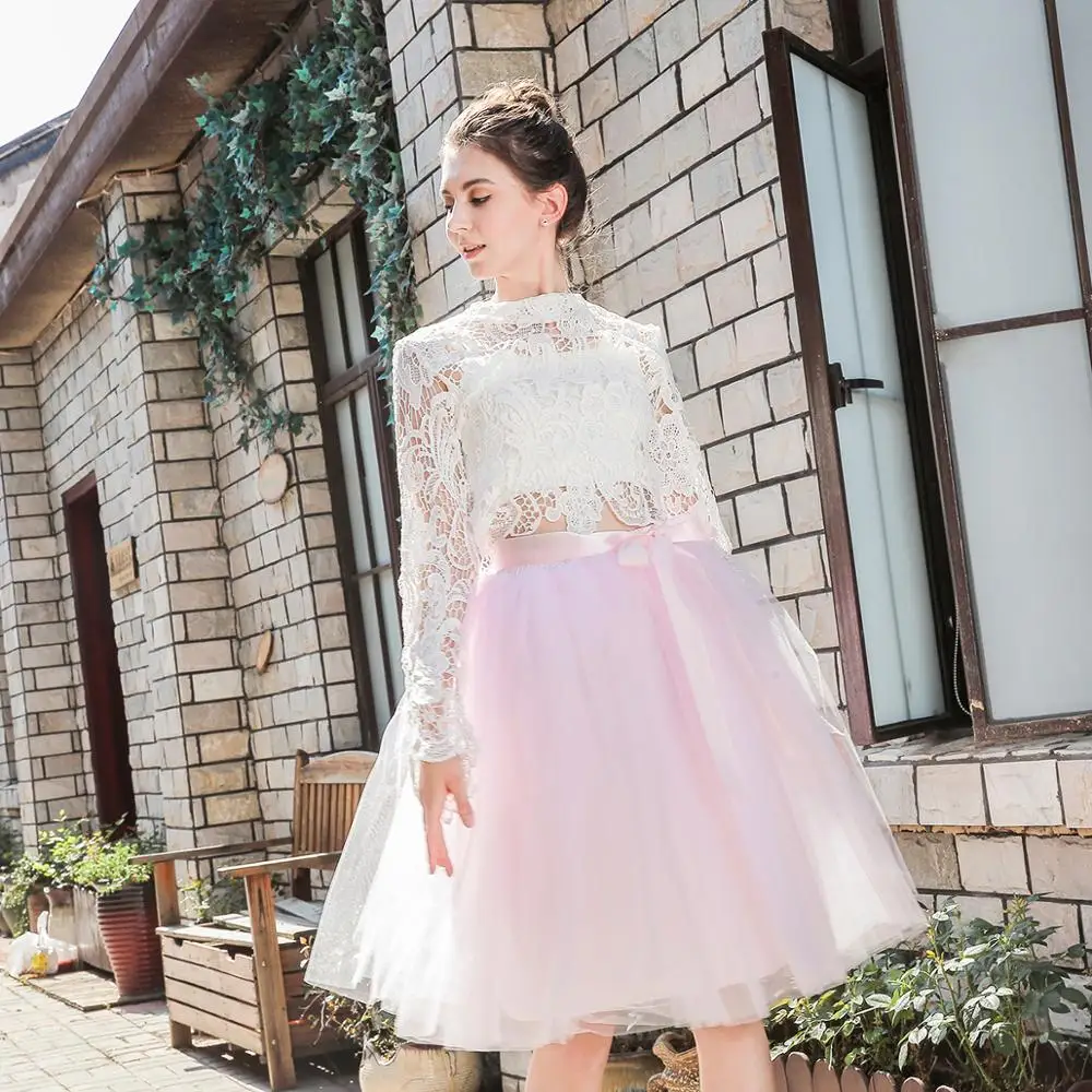 Faldas de tul de 5 capas para mujer, falda de tutú a la elegante, dama de boda, Lolita, enagua|fashion tulle skirt|tulle skirtmidi tulle skirt AliExpress
