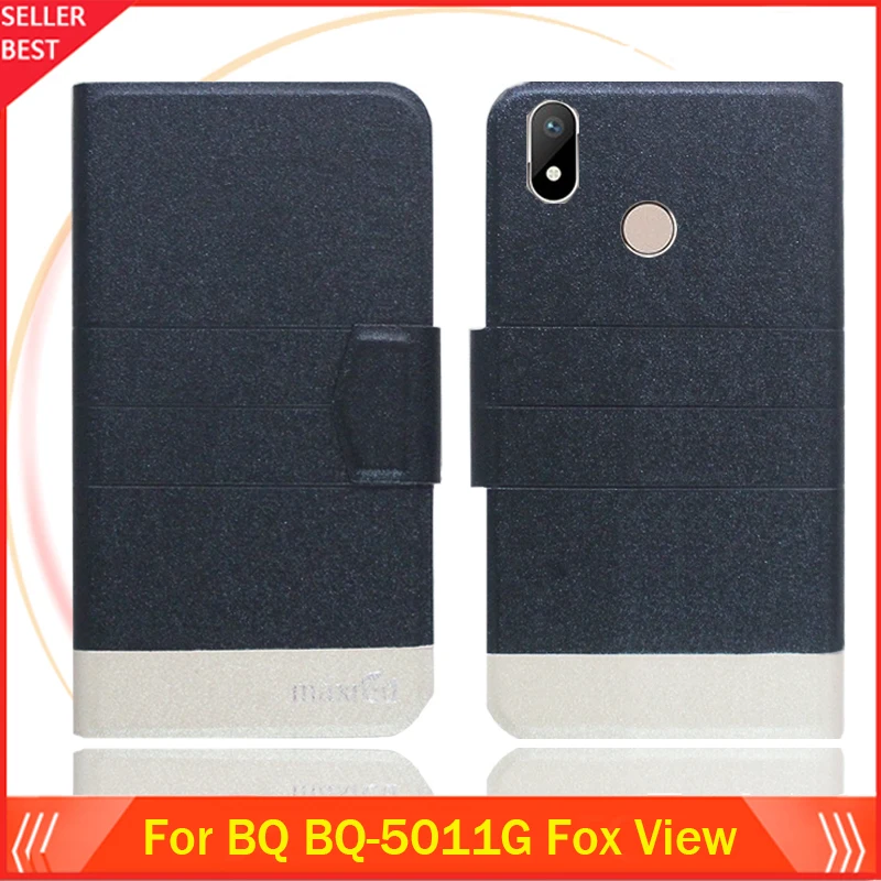 

5 Colors Hot!! BQ BQ-5011G Fox View Case Ultra-thin Leather Exclusive Phone Cover Folio Book Card Slots Free Shipping