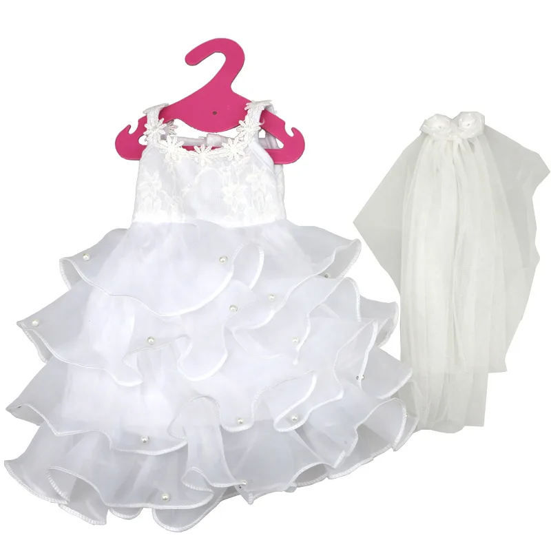 Кукольная одежда для 45 см американские куклы и новорожденные куклы фиолетовое платье принцессы для малышей - Цвет: GC--031