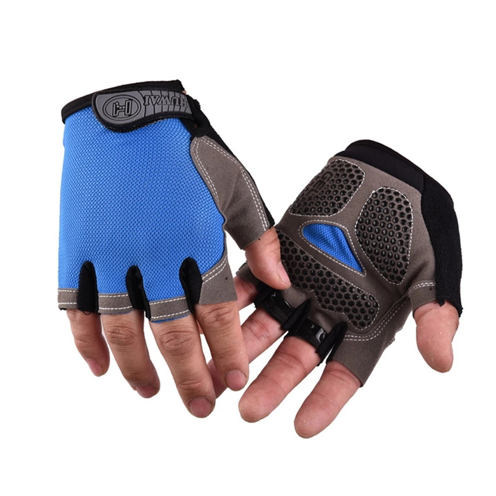 

Summer unisex half finger gloves gym riding yoga breathable non-slip quick dry light portable with durable