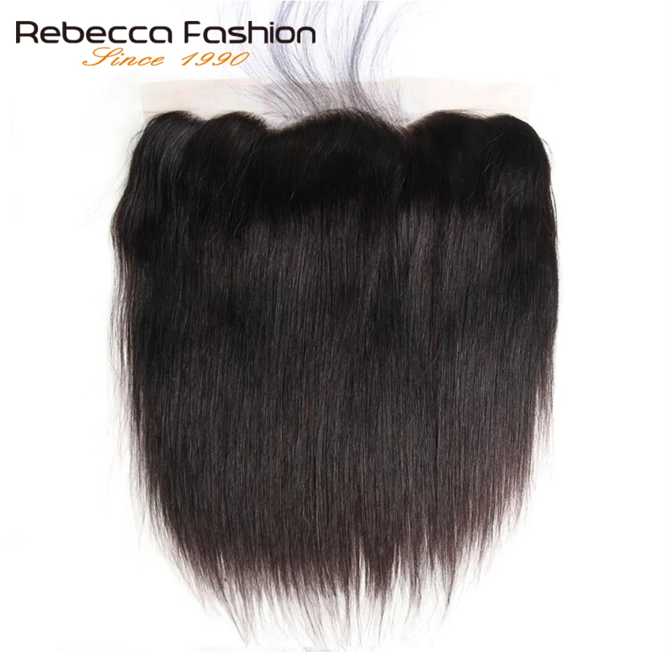 Rebecca Malaysian Straight Hair 3 Bundles With Frontal Non Remy Human Hair 13x4 Lace Frontal Closure With Bundles Free Shipping