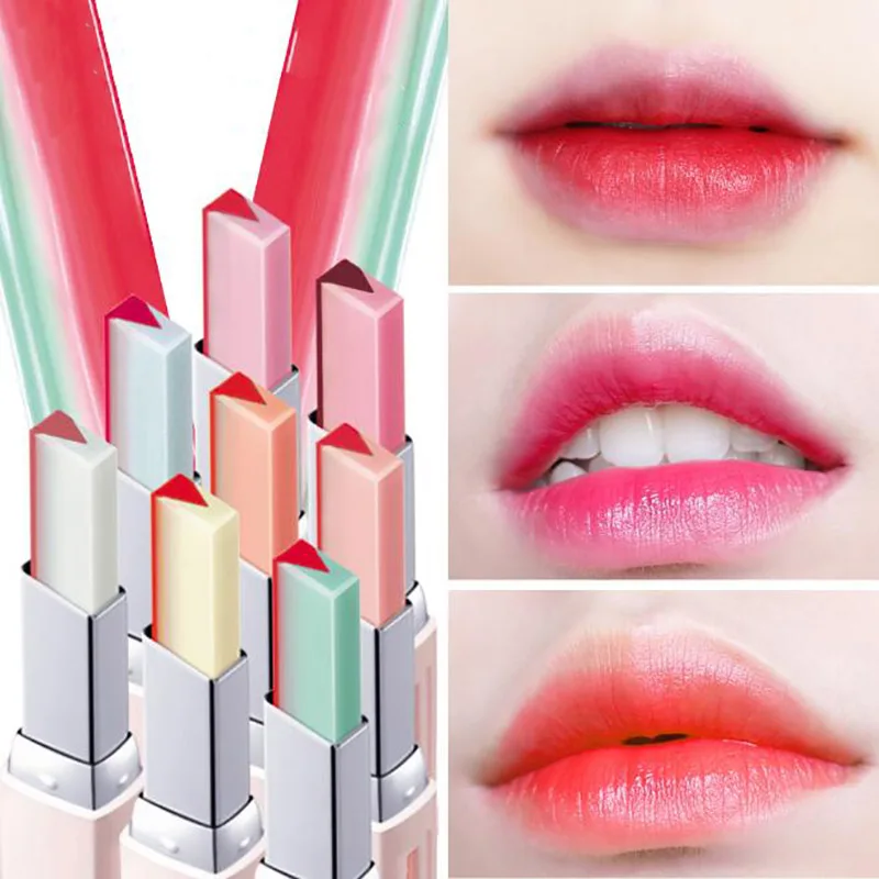

8 Color Gradient Colour Korean Bite Lipstick V Cutting Two Tone Tint Silky Moisturzing Nourishing Lipsticks Balm Lip Cosmetic