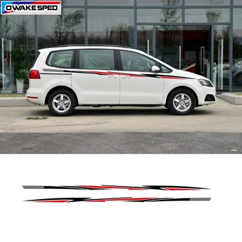 

Car Styling Body Waist Lines Sticker Racing Stripes Auto Side Door Vinyl Decal For Toyota Previa Alphard Seat Alhambra