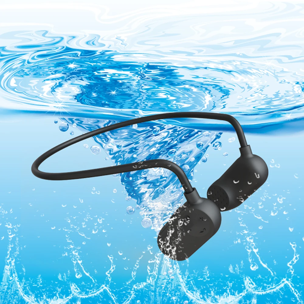 

Tayogo IPX8 Bone conduction 100% Waterproof MP3 player bluetooth headphone Underwater APT-X MP3 music player for Swimming sports
