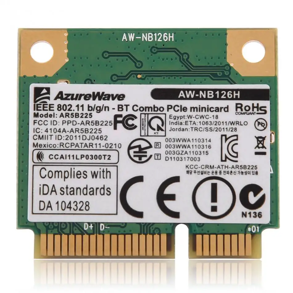2 4G Bluetooth Wi Fi сетевая карта для Mini PCI E в 1 беспроводная слот карты DELL Asus Toshiba BenQ|wifi