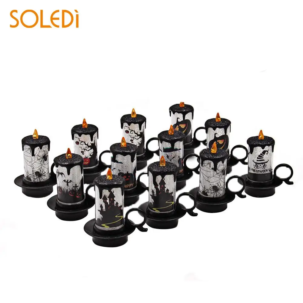

LED Candle Light Scary Flameless Home Decor Halloween Candle Light Halloween Candle Lamp Halloween Decoration Lancuch Led Lights